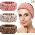 Chuangdi 3 Pieces Spa Headband for Women Facial Makeup Headband Soft Terry by Chuangdi
