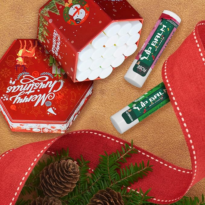 Yopela 19 Pack Christmas Natural Lip Balm Bulk - Image 3