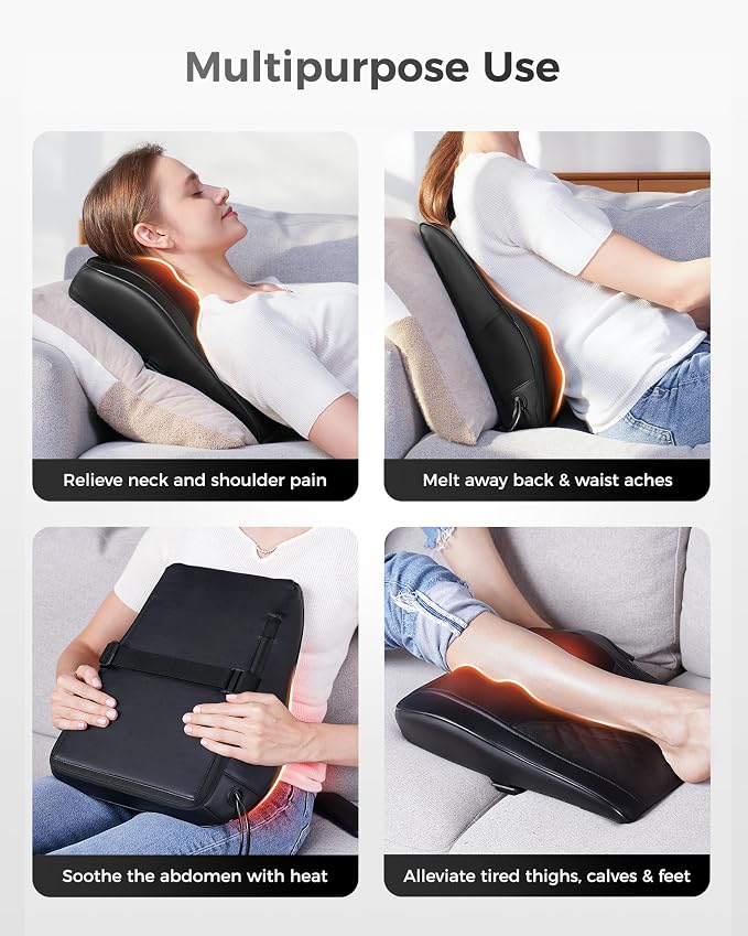 Boriwat Shiatsu Back Massager for Pain Relief Deep Tissue-Movable Electric Neck - Image 7