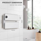 K&KALONZO Electric Towel Warmer, 18.35" W x 14.6" H Wall-Mounted Towel Heater - Image 7