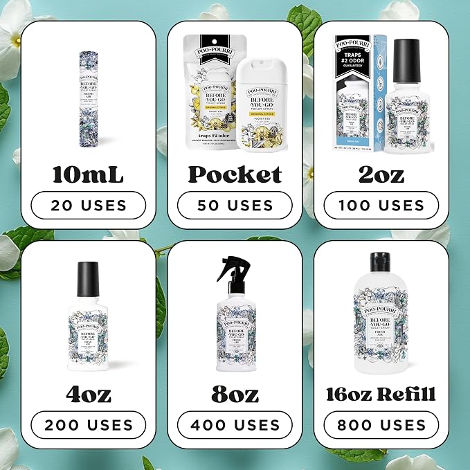 Poo-Pourri Before-You-Go Toilet Spray, Fresh Air, 4 Fl Oz, Bathroom Odor - Image 10