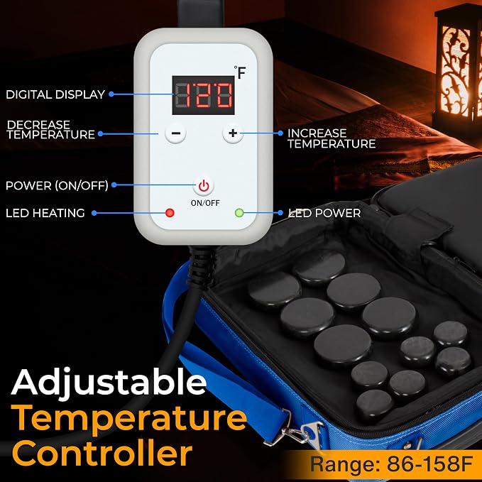 SereneLife Portable Massage Stone Warmer Set - Image 2