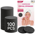 100 Count Compressed Facial Sponges 100% Natural Cellulose Eco-Friendly Makeup by LILAC