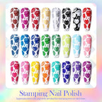 Born Pretty Nail Art Stamping Polish Halloween Nail Polish Set Manicure Print - Image 2