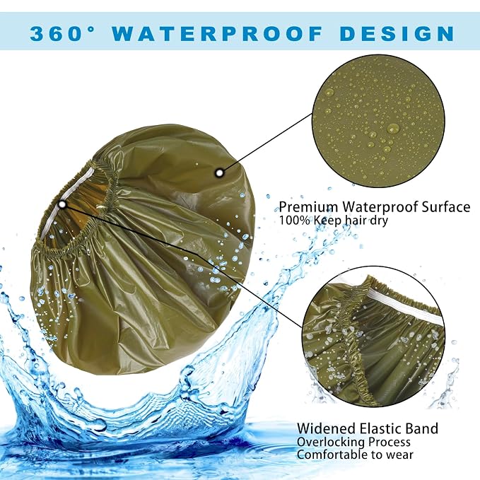 Jumbo Size Shower Cap 2 PCS Waterproof Shower Caps - Image 8