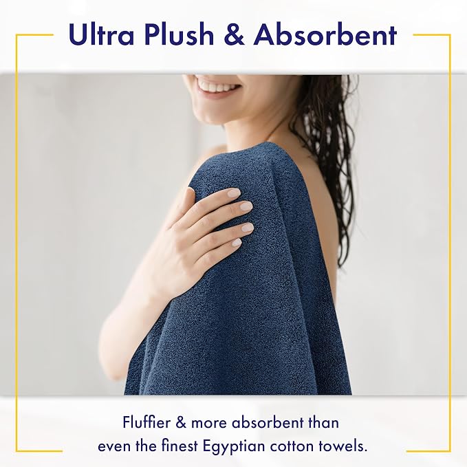 Alusa Home Ultra Soft & Plush Viscose from Bamboo Bath Sheets - Image 3
