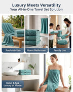 Lane Linen 100% Cotton Bath Towels 4 Pack - Image 8