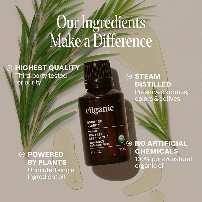 Cliganic Organic Tea Tree Essential Oil, 100% Pure Natural, - Image 2