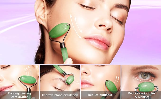 Mina Heal Jade Roller Face Massager - Image 5