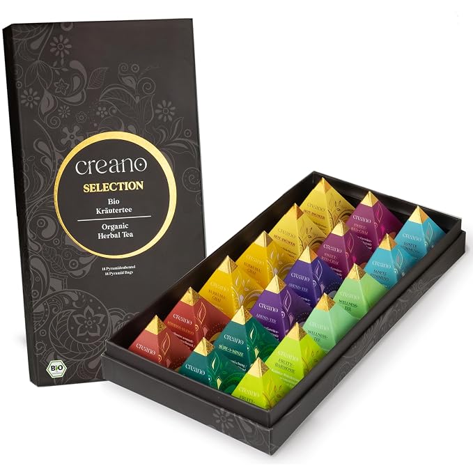 Creano Organic Herbal Tea Gift Set "Organic Herbal Tea" – 18 Pyramid Tea Bags - Image 7