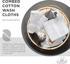 100% Cotton Wash Cloth for face & Body Set of 6, Sustainable, Highly Absorbent - Image 2