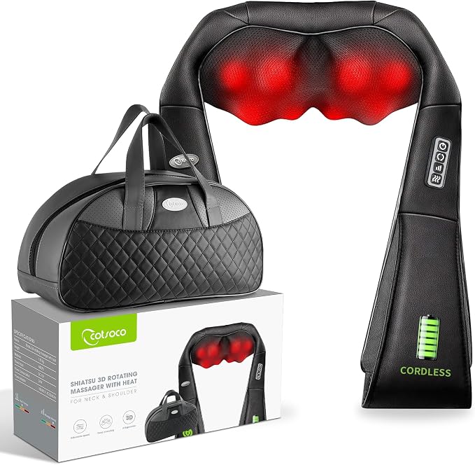 cotsoco Cordless Shiatsu Neck and Shoulder Massager by cotsoco