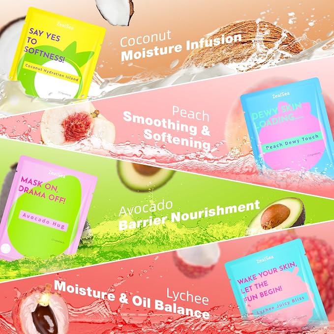 ZealSea Clean Beauty Face Masks Skincare, Minimalism 15 Ingredients Sheet Mask - Image 5