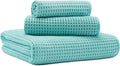MICROFI Microfiber Waffle Bath Towels, 3 Pieces, Fast Drying, Lint Free by Unknown