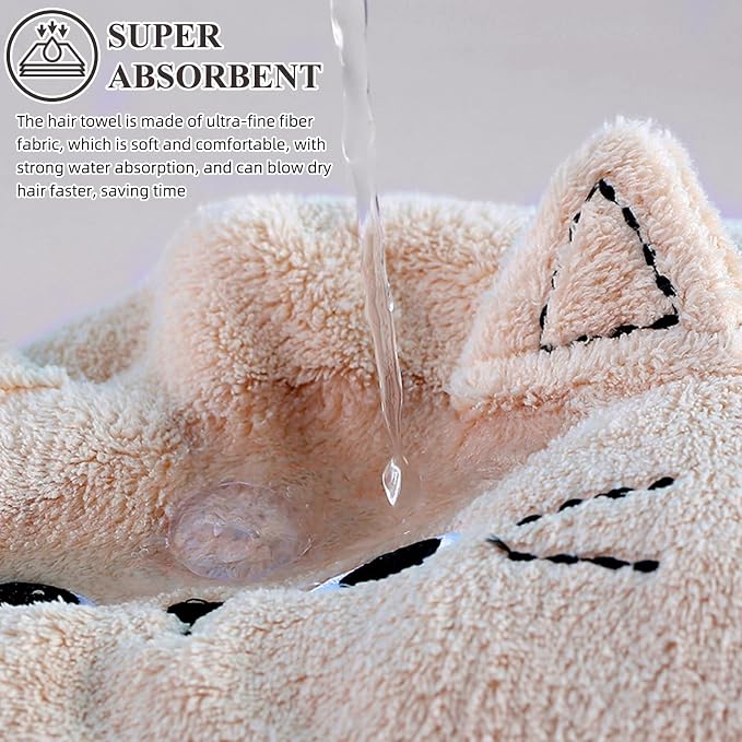2Pack Microfiber Hair Towel Wrap - Image 8