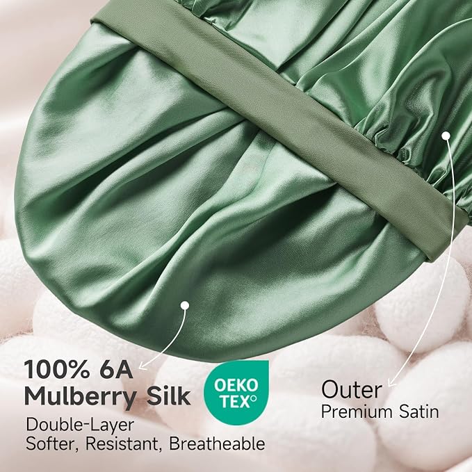 22 Momme 100% Real Mulberry Silk Bonnet - Image 2