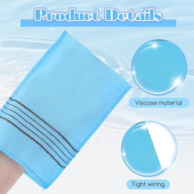 6 PCS Korean Scrub Mitt, Korean Italy Towel Korean Washcloth Exfoliating - Image 3