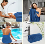 HOMEXCEL 6 Pack Bath Towel Set, Microfiber Ultra Soft Highly Absorbent Bath - Image 8
