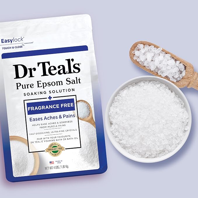 Dr Teal's Pure Epsom Salt Soak, Fragrance Free, 4 lbs - Image 10
