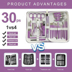 Manicure Set 30 in 1 Nail Clippers Set, Nail Manicure Kit - Image 2