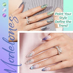 modelones Cat Eye Gel Nail Polish Set, 6 Colors Aurora Galaxy Pearlescent 9D - Image 5