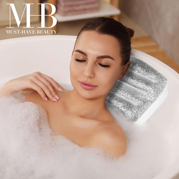 1pc Spa Pillow, Glitter Gel Cooling Bathtub Hot Tub Relaxation Cushion - Image 4