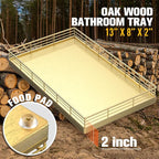 Large Bathroom Vanity Tray – 13" x 8" Oak Decorative Wooden Tray - Image 6