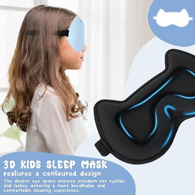 Kids Sleep Mask: 3D Contoured Cup Eye Mask, Blindfold - Image 6