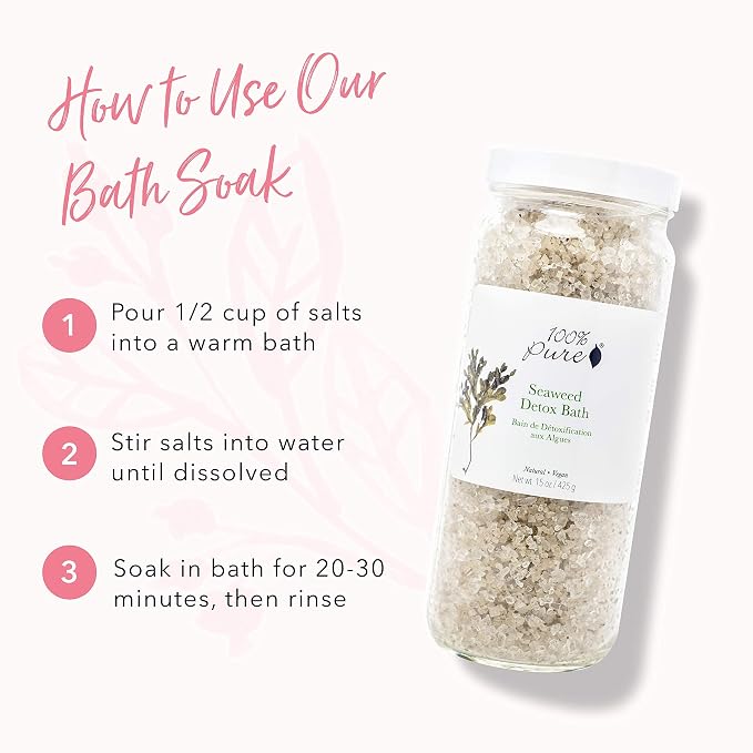 100% PURE Seaweed Detox Bath Soak, Bath Salts - Image 6