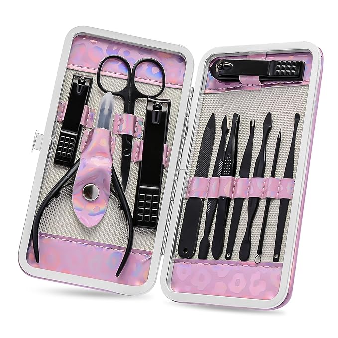 ANRUI Manicure Kit Nail Clippers Set Pedicure Kit, 12 Pieces Professional by ANRUI