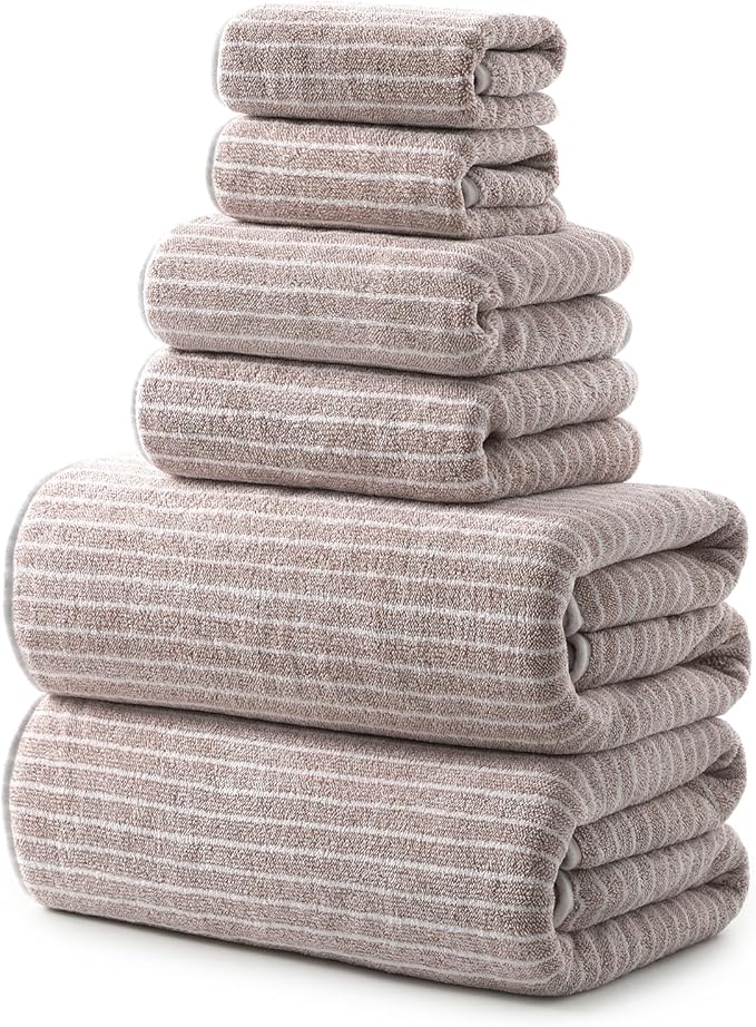 REDKISS Ultra Soft Bath Towels Set of 6 Large 35"x70" | 100% Microfiber by REDKISSOnline