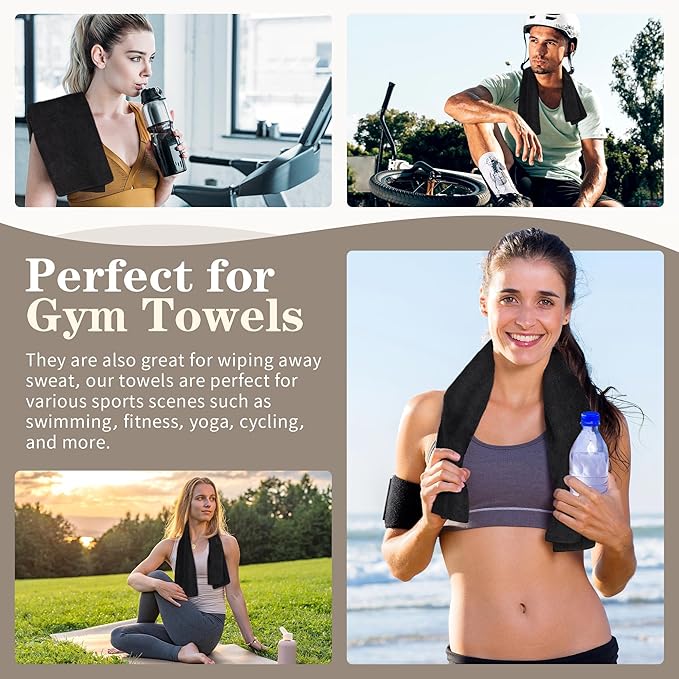 FIXSMITH Salon Towels 12 Pack, Quick Dry Gym Towels, Spa Face Towel, Absorbent - Image 7