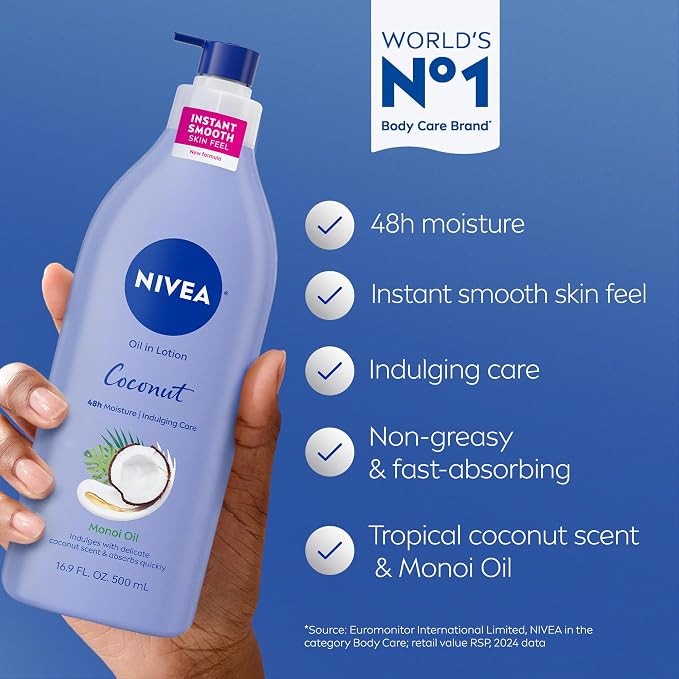 NIVEA Oil Infused Lotion Coconut and Monoi Oil Body Lotion - Image 3