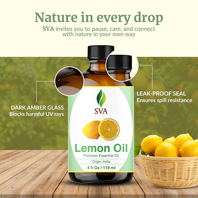 SVA Lemon Essential Oil – 4 Fl Oz – 100% Natural Lemon Oil - Image 7