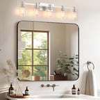 5-Light Modern Vanity Light Fixtures Over Mirror, Brushed Nickel Bathroom Light - Image 7