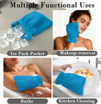 VOOVA & MOVAS Wash Mitts for Body 6-Pack, 100% Cotton Soft Absorbent Wash Cloths - Image 4