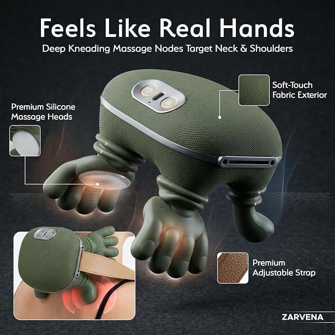 Neck Massager with Heat for Pain Relief – Shoulder & Neck Massager with Hands - Image 2