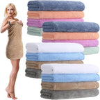 SmoothNovelty 16 Pack Microfiber Bath Towels Bulk 27'' x 60'' Oversized Size by SmoothNovelty