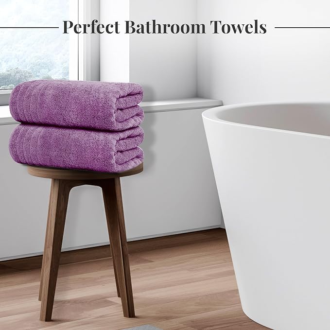 Tens Towels Pack of 4 Extra Large Bath Towels 30 x 60 Inches, 100% Cotton - Image 4