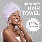 EXPRESSIONS Microfiber Hair Towel in Lavender - Image 2