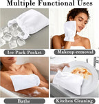 VOOVA & MOVAS White Exfoliating Washcloth 6PC, 8.3"x6.3" - Image 5