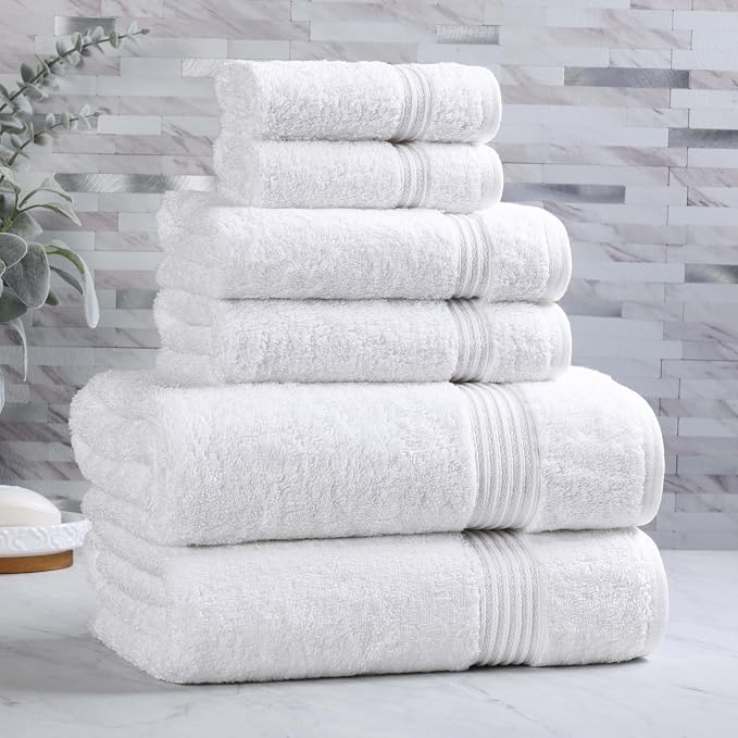 Superior Egyptian Cotton 6-Piece Towel Set, Bathroom Essentials, Towels - Image 2