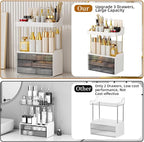 StorBin Strong 3 Drawers Bathroom Counter Organizer, 5 Tier Makeup Organizer - Image 2