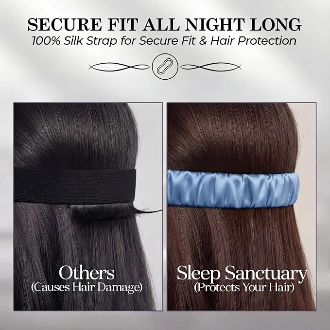 SLEEP SANCTUARY 100% Pure Mulberry Silk Sleep Mask - Image 5