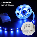 BestLuz Battery Operated LED Strip Lights 2X 3.33ft Flexible Blue LED Light - Image 5