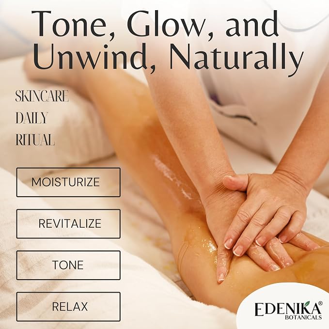 EDENIKA BOTANICALS Firming Anti Cellulite Massage Oil, Grapeseed Oil, Plant - Image 6