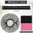 Geyoga 200 Pcs Disposable Nonwoven Bouffant Caps 21 Inch Hair Net Elastic Cap - Image 3