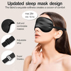Sleep Mask Silk Eye Mask for Sleeping, Eye Cover Soft Satin Blindfold - Image 3