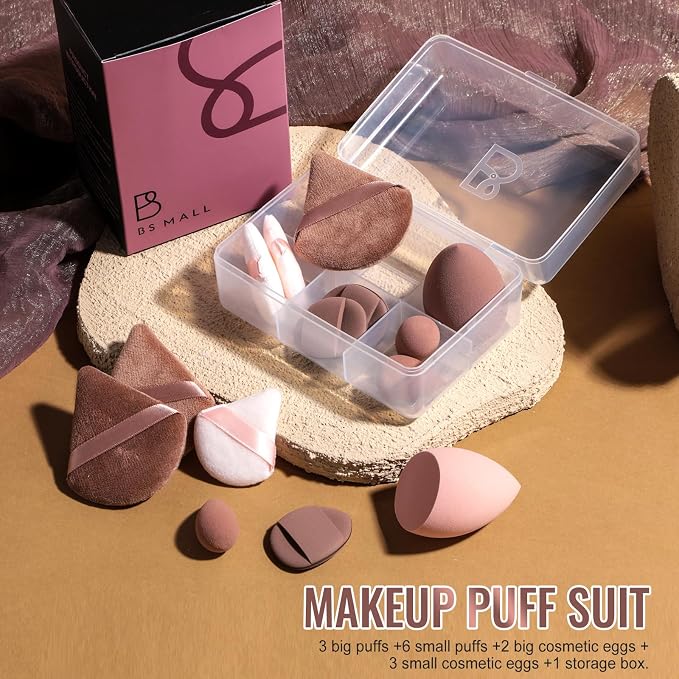 Makeup Sponge Set BS-MALLTriangle Puff 14 Pcs - Image 4