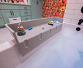 Tub Topper® Bathtub Splash Guard & Bath Shelf by TubTopper